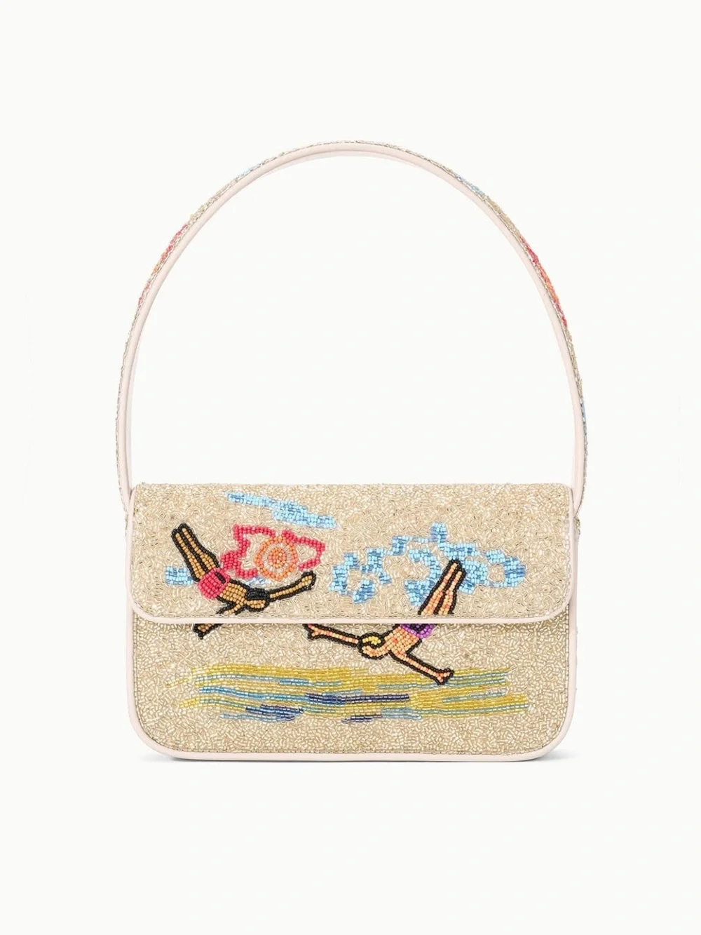 NWT STAUD Tommy Beaded Bag DIVERS